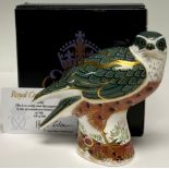 A Royal Crown Derby paperweight, Hobby, limited edition 238/500, gold stopper, 12cm, printed