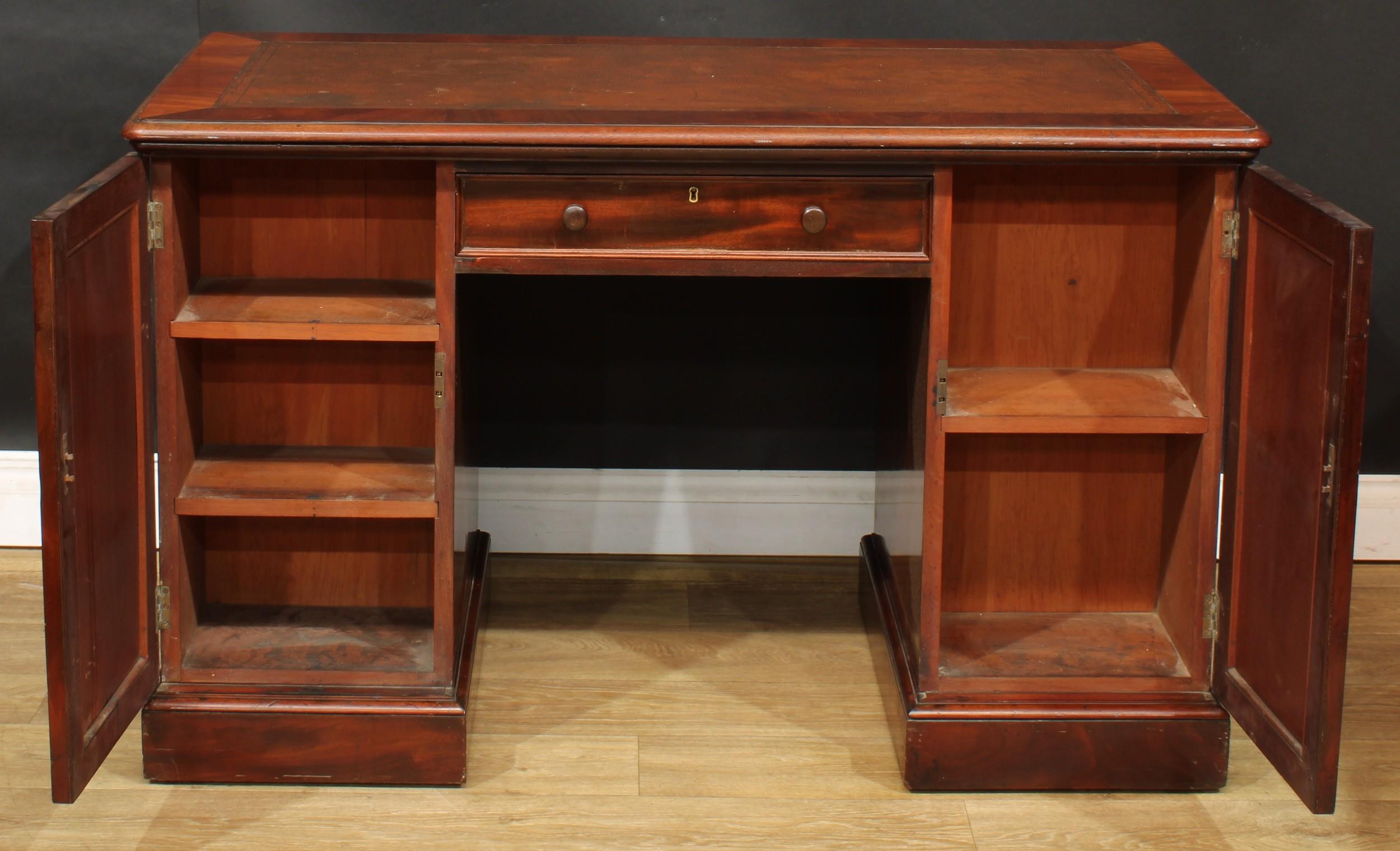 An early Victorian mahogany partners’ desk, by Miles & Edwards, 134 Oxford Street, London, stamped - Image 7 of 7