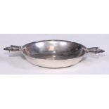 Robert Edgar Stone - a George V silver royal commemorative wine taster, lightly planished, 13.5cm