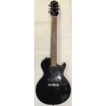 Musical Instruments - an Epiphone Les Paul Junior guitar, 1997, Made in Japan, black finish, P90