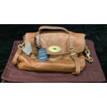 Fashion - a Mulberry brown leather oversized Alexa handbag, cross body style with tags, previous