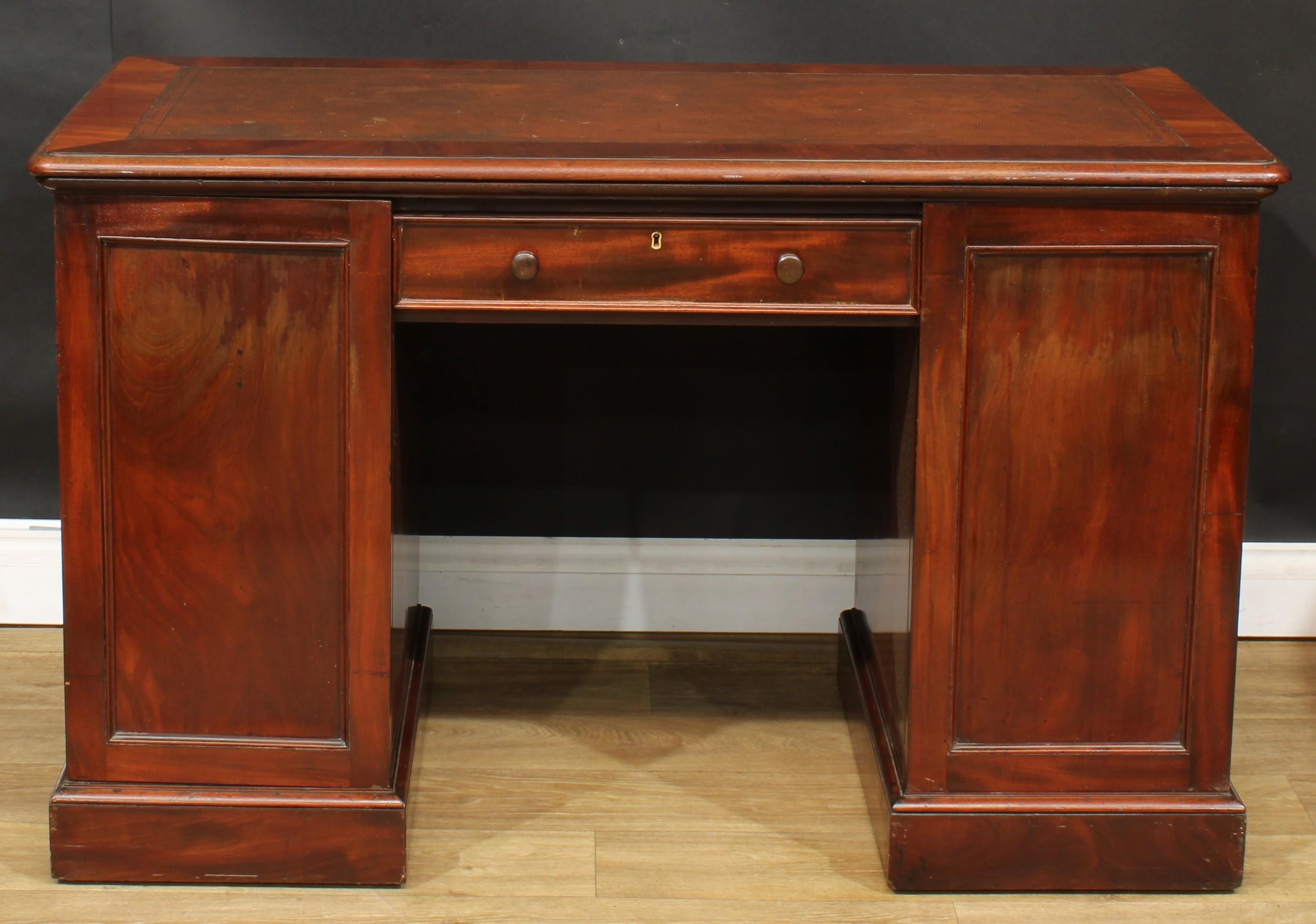 An early Victorian mahogany partners’ desk, by Miles & Edwards, 134 Oxford Street, London, stamped - Image 6 of 7