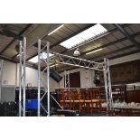 Staging - seven sections of stage truss, each 300cm; another two, smaller, 100cm (9)