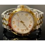 A gentleman's Raymond Weil stainless steel watch, white dial, Roman numerals, date aperture,