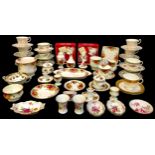 Royal Albert Old Country Roses including tea ware, candlesticks, egg cups (boxed), etc; other tea