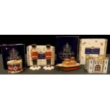 A Royal Crown Derby miniature model, Treasures of Childhood, Mini Fort, boxed; others, Toy Drum,