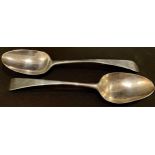 A pair of George III silver tablespoons, George Smith, London 1790, 90.3g