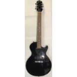 Musical Instruments - an Epiphone Les Paul Junior guitar, 1997, Made in Japan, black finish, P90
