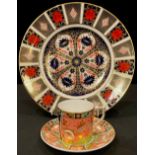 A Royal Crown Derby Imari palette 1128 pattern dinner plate, first quality; a Curator's Collection