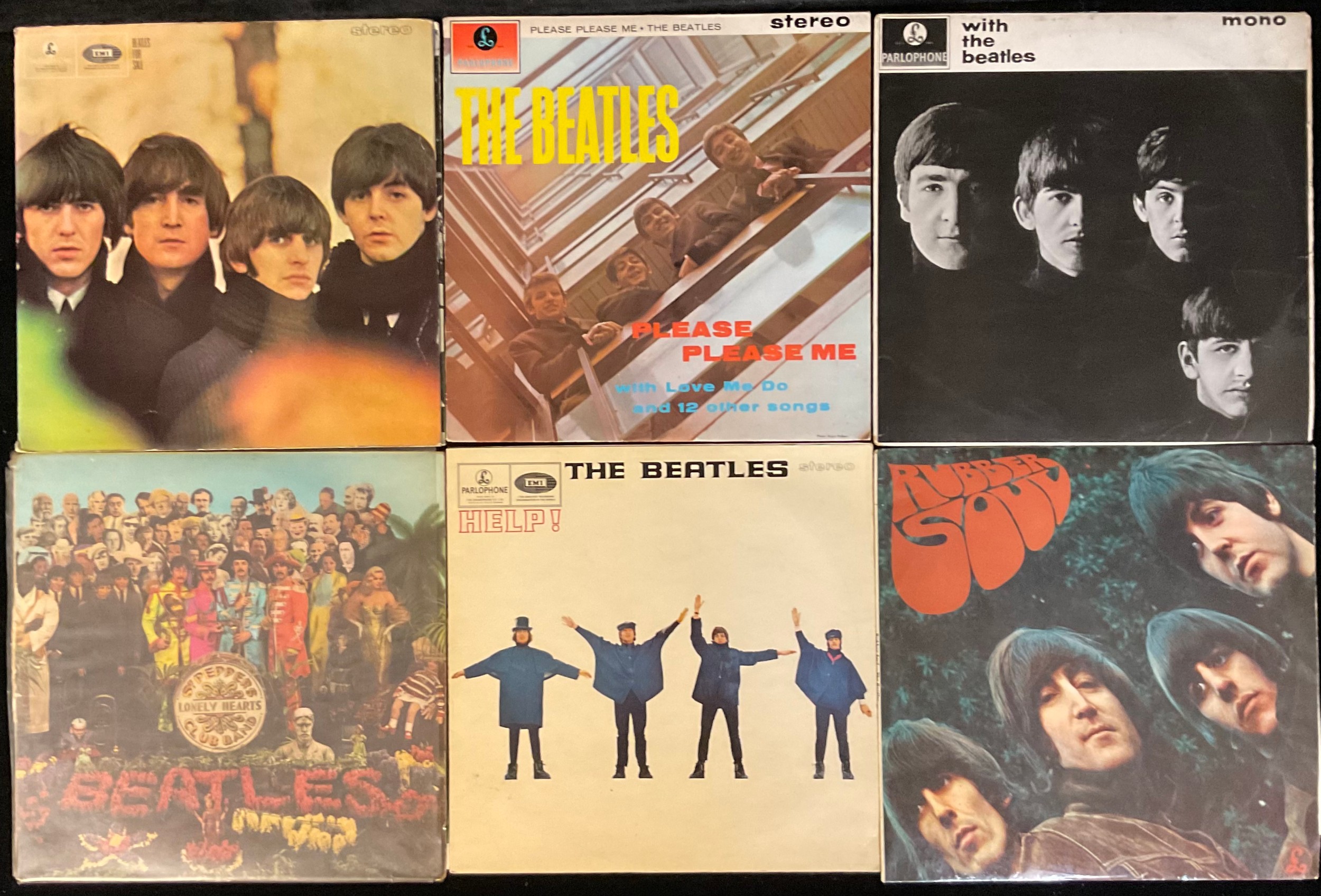 Vinyl Records - LP's including The Beatles, Sgt Peppers Lonely Hearts Club Band, PCS 7027 black &