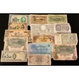 Bank Notes - Confederate States of America Twenty Dollars; Chinese 5 Yen; another, Kwantung