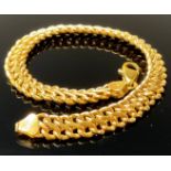 A 9ct gold fancy link bracelet, marked 375, 19cm, 4.7g