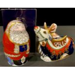 A Royal Crown Derby paperweight, Santa Claus, exclusive signature edition of 750, gold stopper,