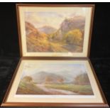 Rex Preston, after, Early Autumn, Dovedale, print; Rex Preston, after, The Stepping Stones,