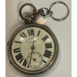 A silver Improved Patent English Lever pocket watch, Chester 1902