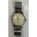 A vintage Omega large faced wristwatch