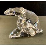 A Swarovski crystal glass Nanuc Polar bear, designed by Heinz Tabertshofer, issued 2005-2008, boxed