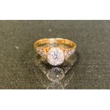 A diamond solitaire ring, round brilliant cut diamond, approx 0.33ct, 18ct gold shank, size E, 2.