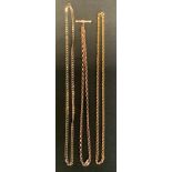 A 9ct gold rollo link necklace, others, 14.5g (3)