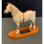 Beswick Connoisseur figure - Champion, Welsh Mountain Pony Gredington Simwnt 3614, on wooden base,