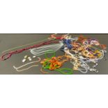 Costume Jewellery - pop its and other multi coloured beads, colours inc jade green, coral pink, pale
