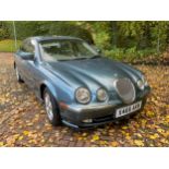 A 2000 Jaguar S-Type four door saloon car, 3.0 litre V6 SE, petrol, five speed automatic,