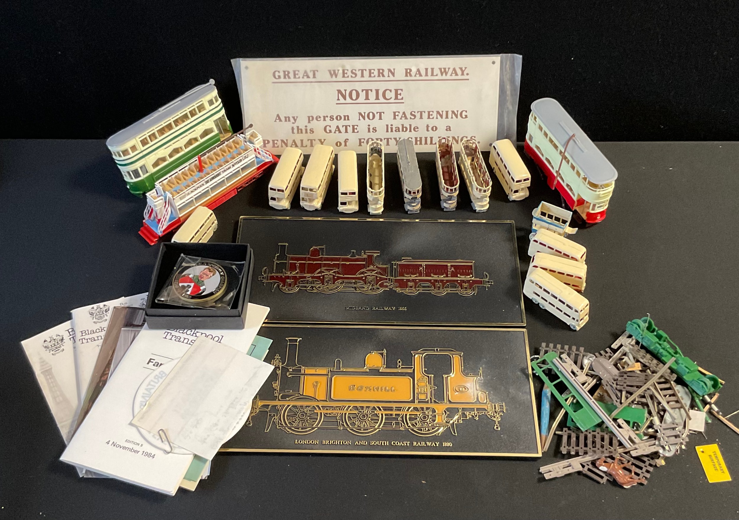 A Hadfield Plastic Ltd Blackpool Standard Tram, 4mm scale model, boxed; another; others, Dreadnought