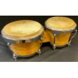 A pair of Bongo drums, 50cm wide