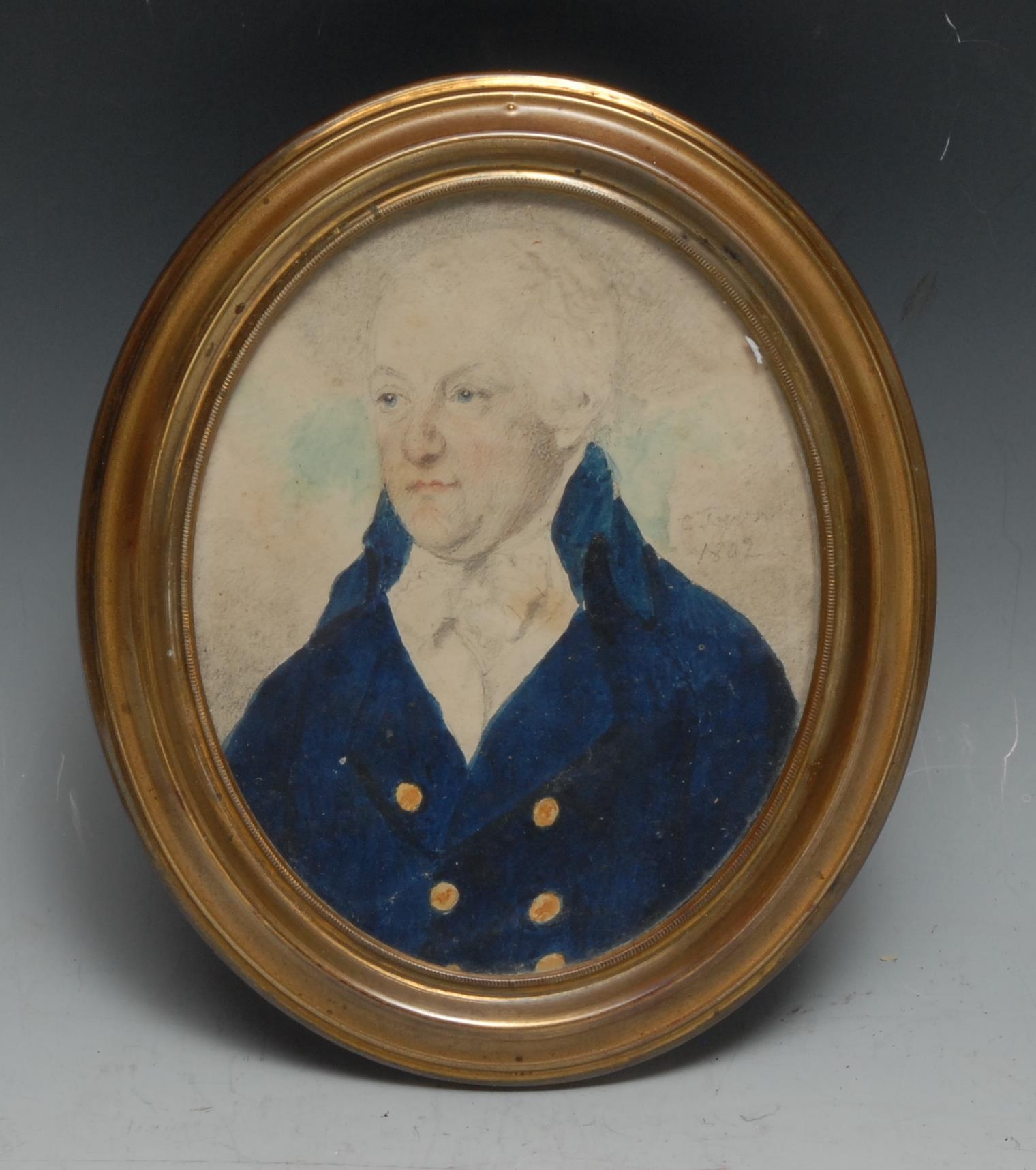 English School (early 19th century), a portrait miniature, Thomas Baker, St Albans, indistinctly