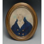 English School (early 19th century), a portrait miniature, Thomas Baker, St Albans, indistinctly