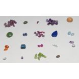 Geology and Gemology - a collection of semi-precious stones, various, aquamarine; flourite; lapis