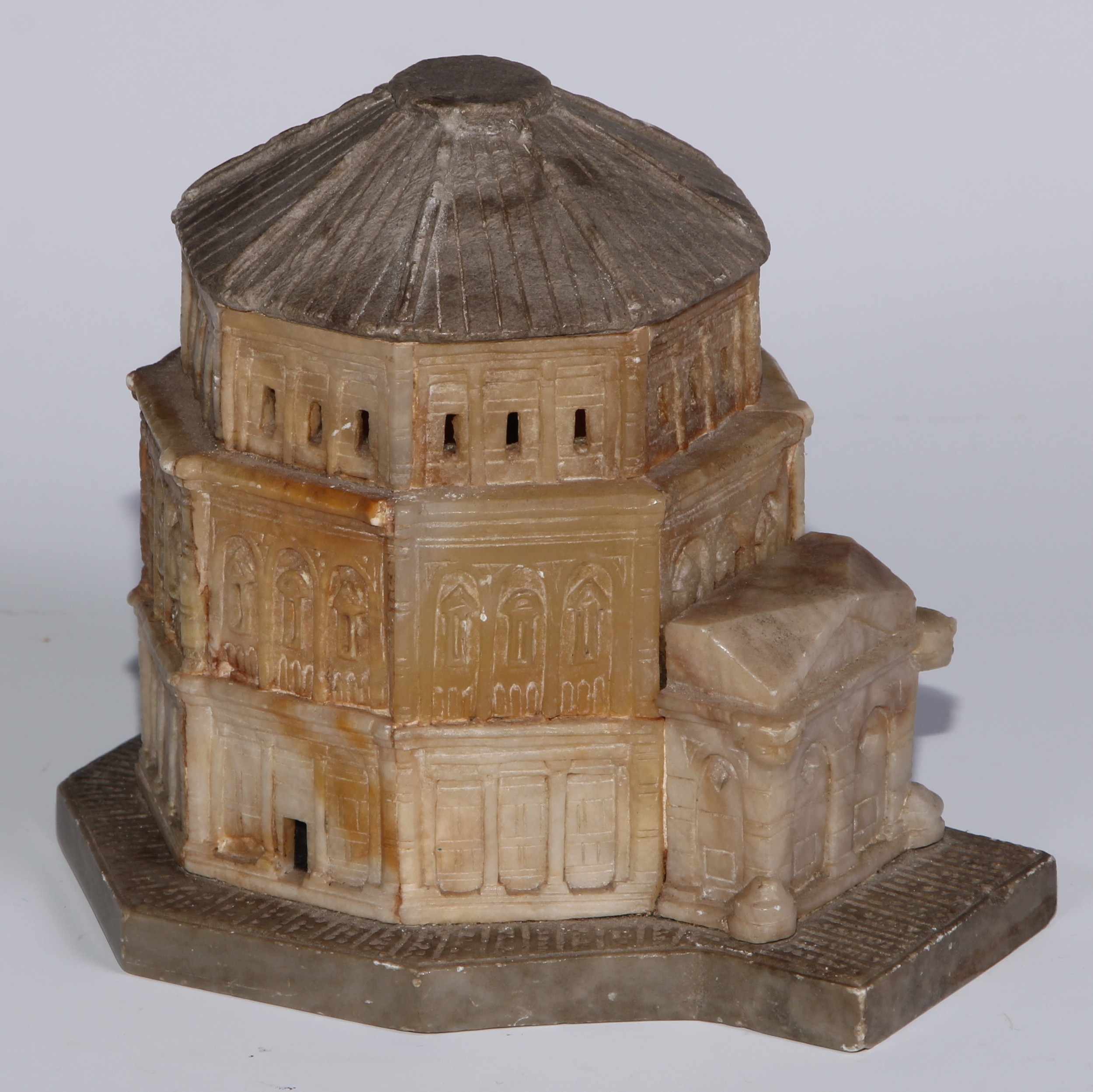 A Grand Tour alabaster architectural model, 11cm high - Image 2 of 4