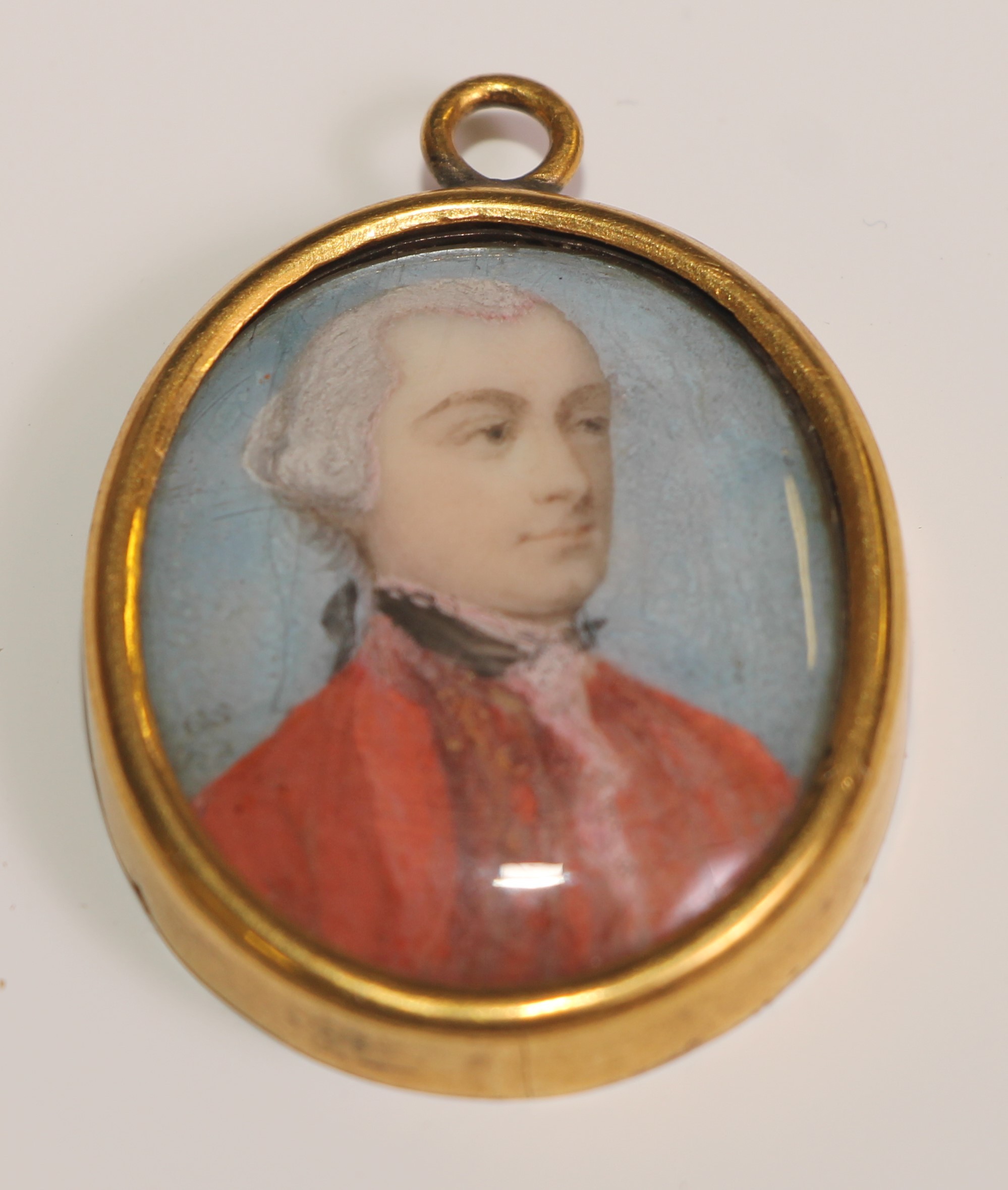 Gervase Spencer (1715-1763), a portrait miniature on ivory, of a gentleman, head and shoulders,