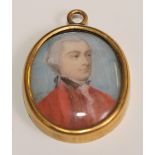 Gervase Spencer (1715-1763), a portrait miniature on ivory, of a gentleman, head and shoulders,