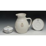 Military Naval Interest - a Copeland wash jug, printed in gilt with the Admiralty seal, 27cm high,