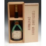 Baron d'Artigues Armaganc, 15 years old vintage when bottled, 70cl, 40%, label good, level at base