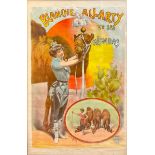 Circus and the Fairground - a poster, Blanche Allarty et ses Meharas, colour lithograph, printed