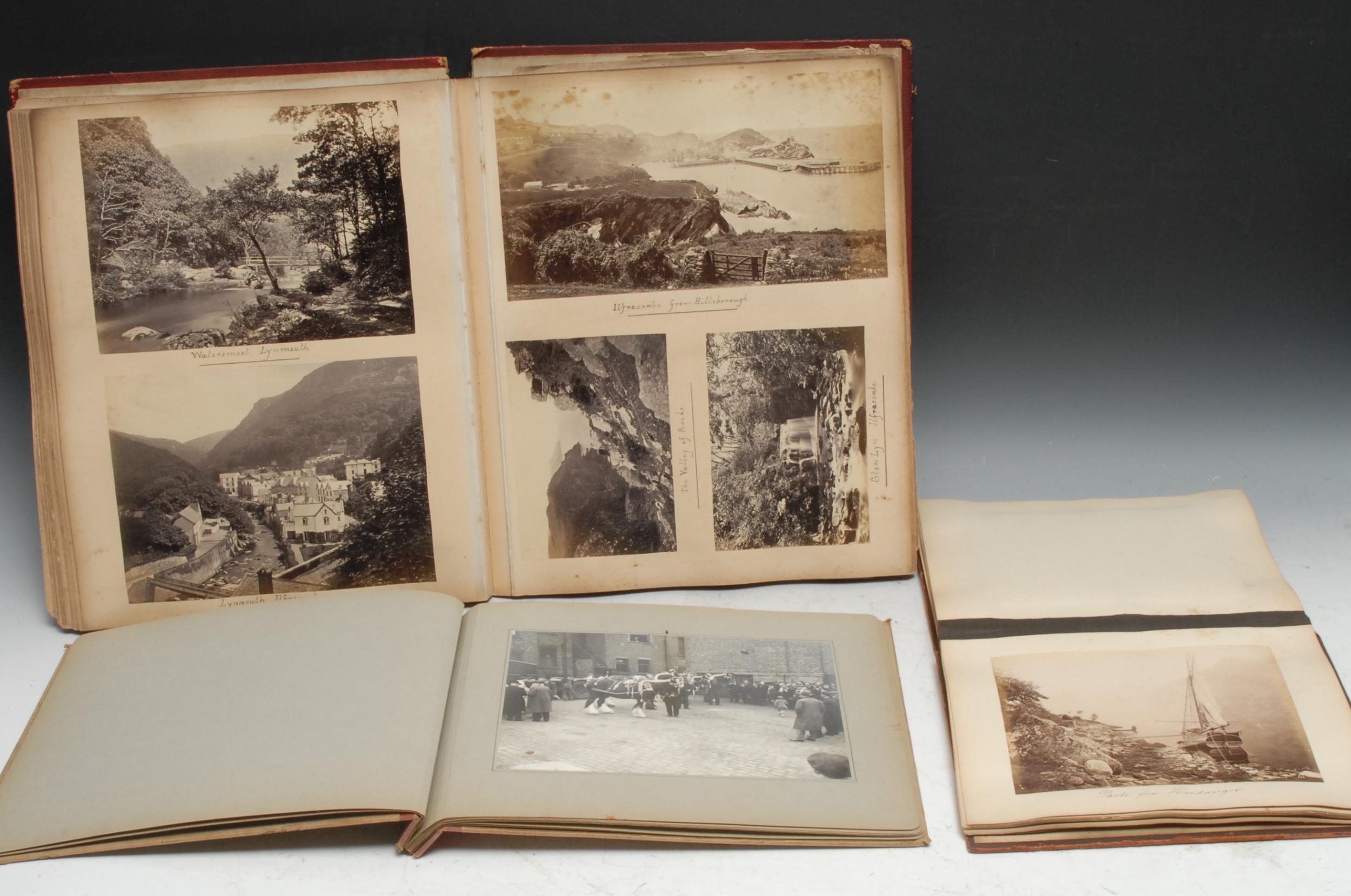 Photography - a late 19th/early 20th century tooled leather photograph album including photographs - Image 2 of 3