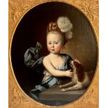 Follower of Sir Godfrey Kneller (early 18th century) Portrait of a Child with a Dog oil on canvas,