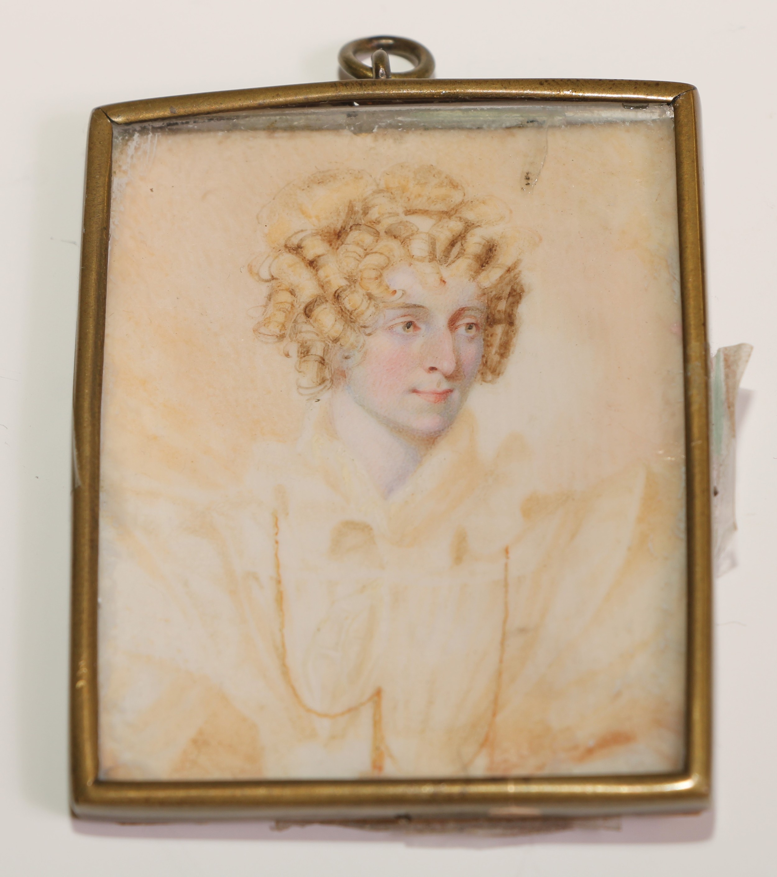 English School, 19th century, attributed to Horace Beever Love, a portrait miniature, watercolour on