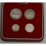 Coins - Maundy Money - a Victorian set, 1899 set, the 3d replaced, boxed