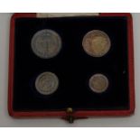 Coins - Maundy Money - an Edwardian set, 1902, boxed
