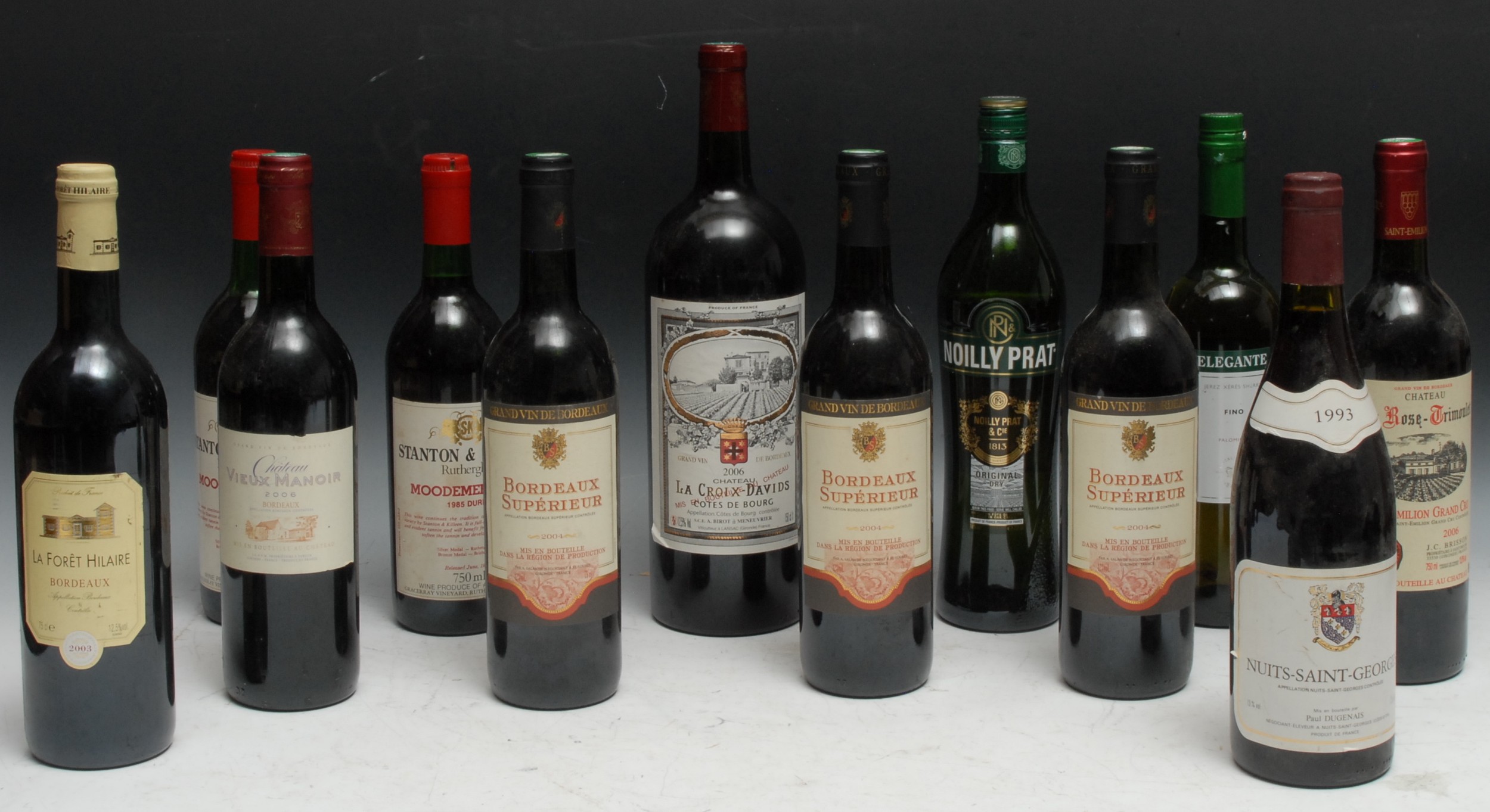 Wine - a magnum, Bordeaux, Chateau La Croix Davids Cotes de Bourg, 2006, 12.5% vol; a bottle, La