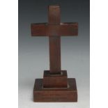 Historic Timbers - a 19th century salvaged oak cross, stamped Part of the Roof of Creeting Church [