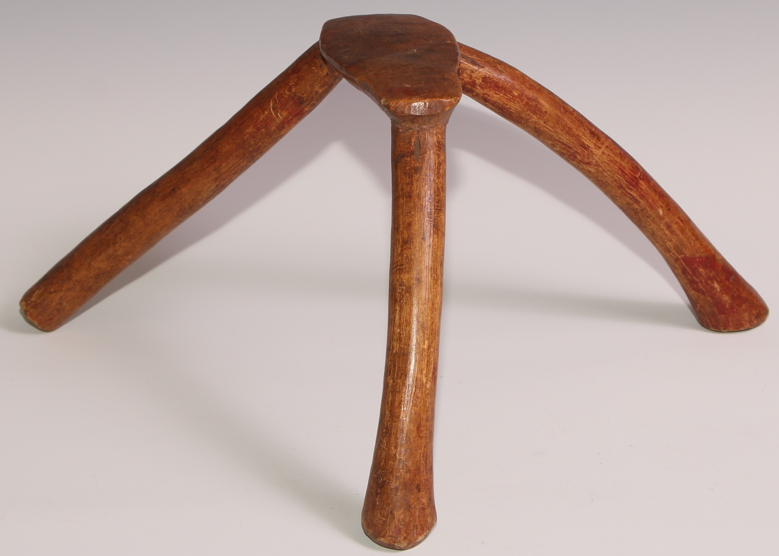 Tribal Art - an East African stool or headrest, possibly Pokot, 19cm high; another (2) - Image 5 of 9