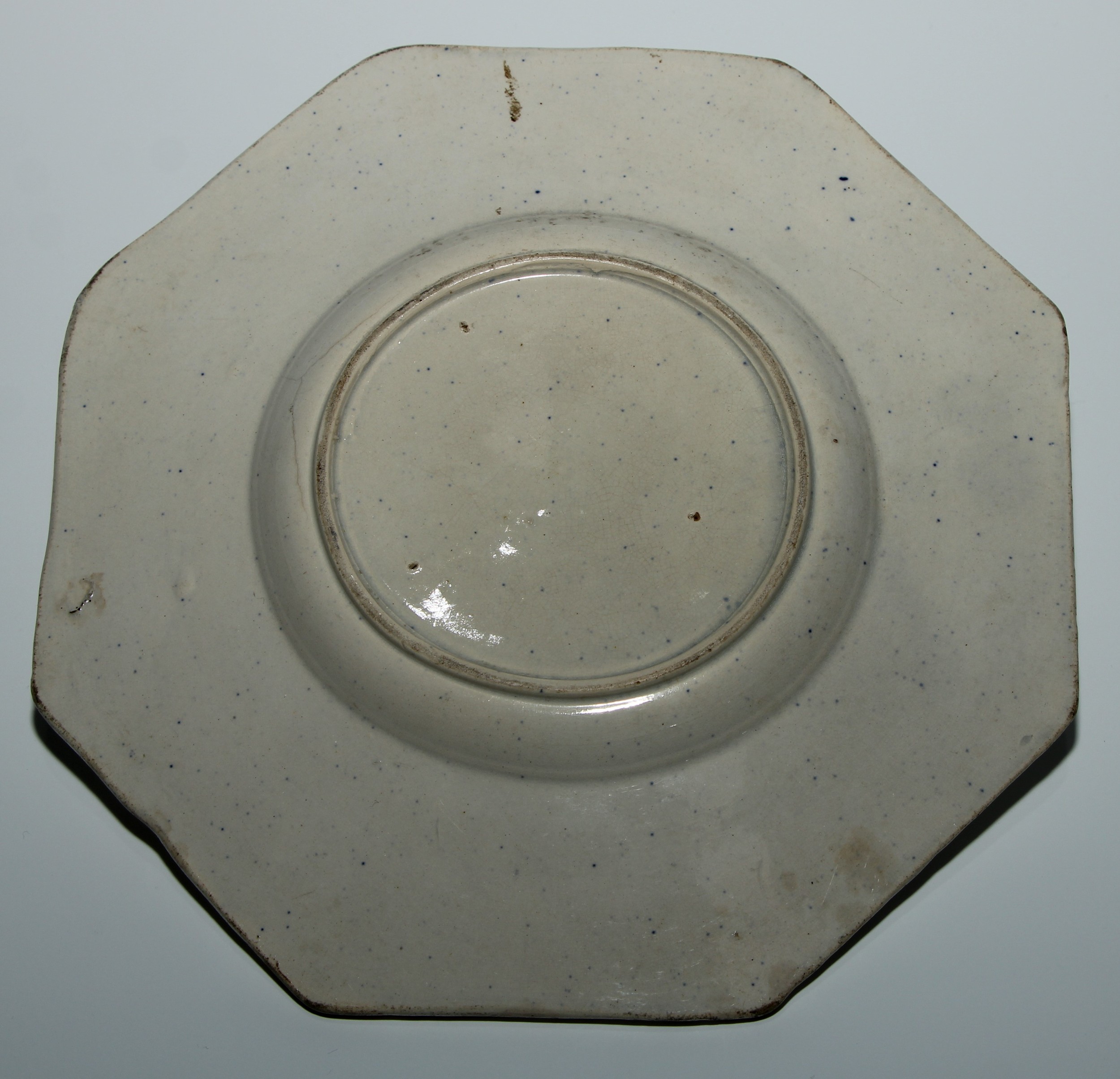 A 19th century octagonal transfer printed nursery plate, probably Scottish, Listen To The Voice Of - Image 2 of 2