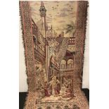 Interior Decoration - a woven throw or wall hanging, worked in polychrome with Renaissance