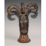 Decorative Tribal Art and the Eclectic Interior - an Ekoi (Ejagham) headdress or crest mask, hide