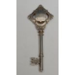Copoclephily - a George V silver presentation key, of local Nottingham interest, Presented to Sir