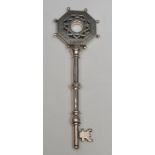 Copoclephily - an Edwardian silver presentation key, Presented by the Trustees [of] Dorchester